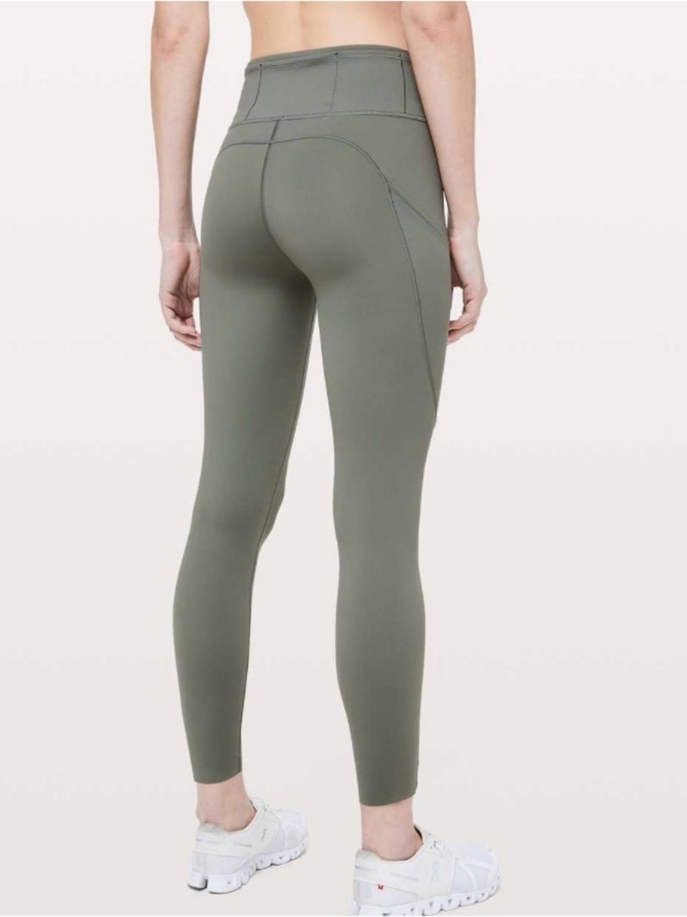 Lululemon Fast & Free 7/8 Tight II Nulux 25” Grey Sage Size 4 High Rise